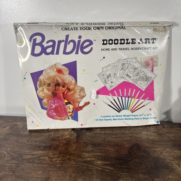 Mattel Other - Barbie Coloring Doodle Art Craft Kit 1991 Mattel Brand New